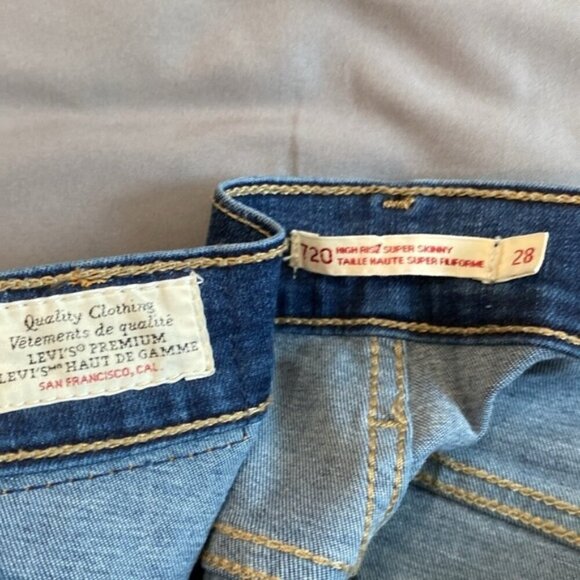 Levi’s Jeans 720 high-rise super skinny Jeans size 28 - Picture 12 of 14